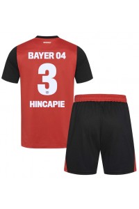 Bayer Leverkusen Piero Hincapie #3 Jalkapallovaatteet Lasten Kotipeliasu 2024-25 Lyhythihainen (+ Lyhyet housut)